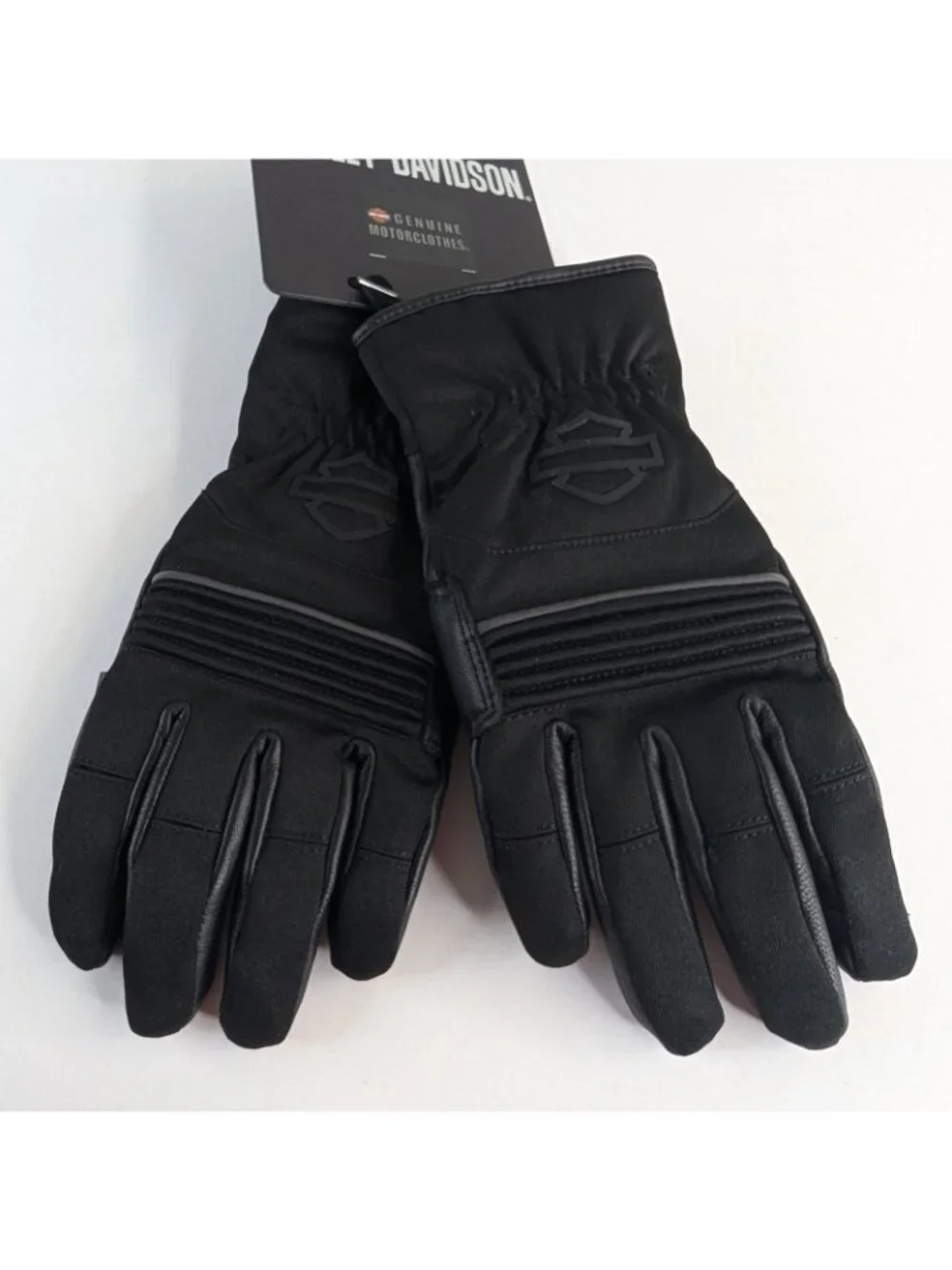 Harley-Davidson Small Black Apex Mixed Media Gloves Touchscreen Waterproof